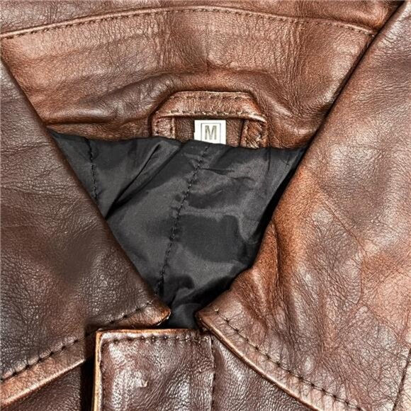 NEW Men's Absolute Leather Biker Jacket - Available in Sizes XS to 4XL - Picture 4 of 10
